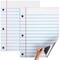 2 Pack Dry Erase Magnetic Notebook Paper for Classroom Whiteboard - Vertical Large Lined Paper Sheets for Bulletin Board, Handwriting Sentence Strips (17 x 22 In)